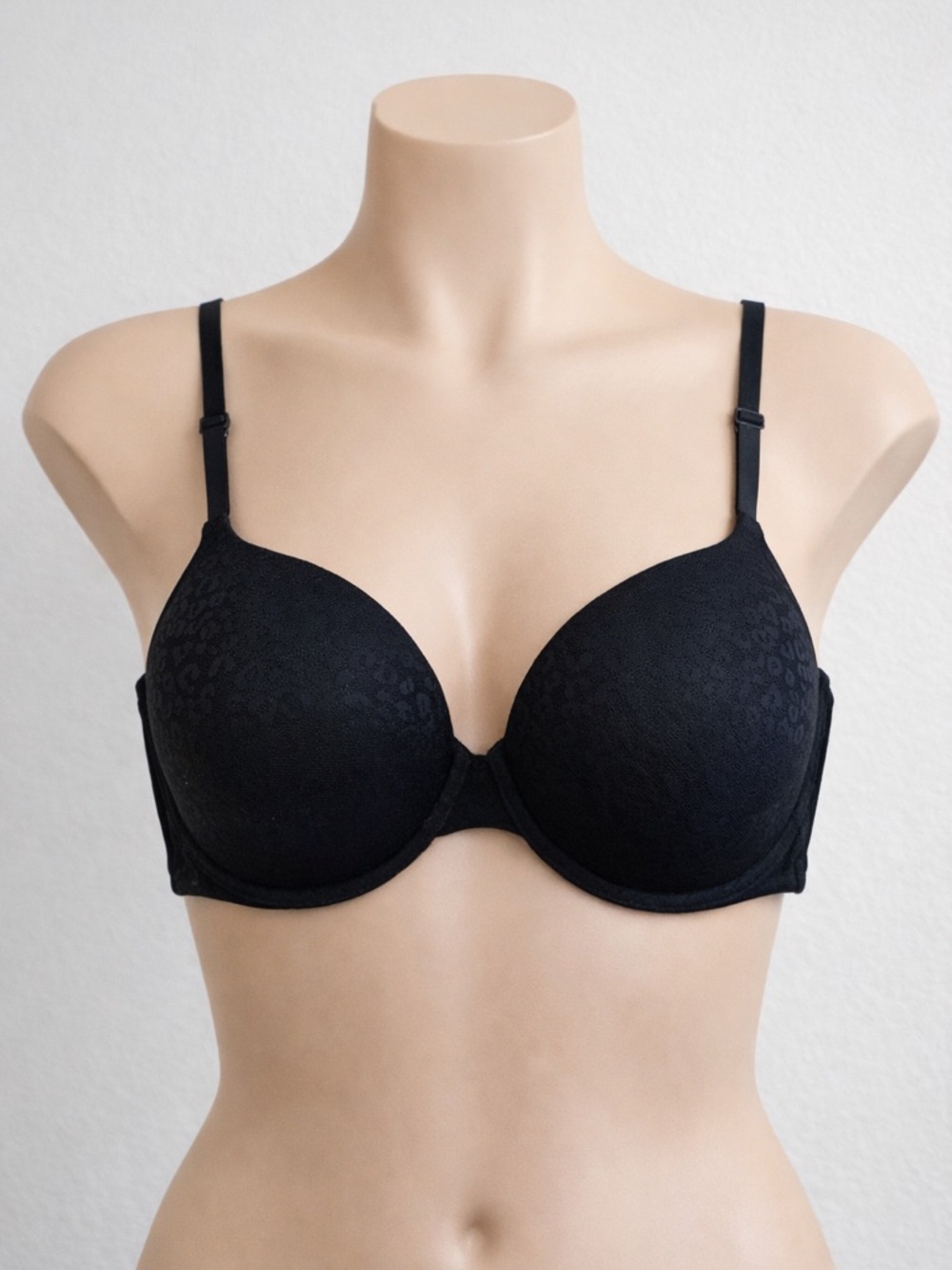 Victorias secret PINK Black cheetah print Lace Push-Up Bra - 36D